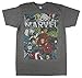 Marvel Group Photo Mens T-Shirt in Heather Charcoal, Large