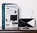 TV Antenna with Built-in Ring Doorbell, ANTOP Digital HDTV Antenna Indoor 50 Miles Long Range with Built-In Wireless Doorbell Chime Alert System 2 In 1 Design