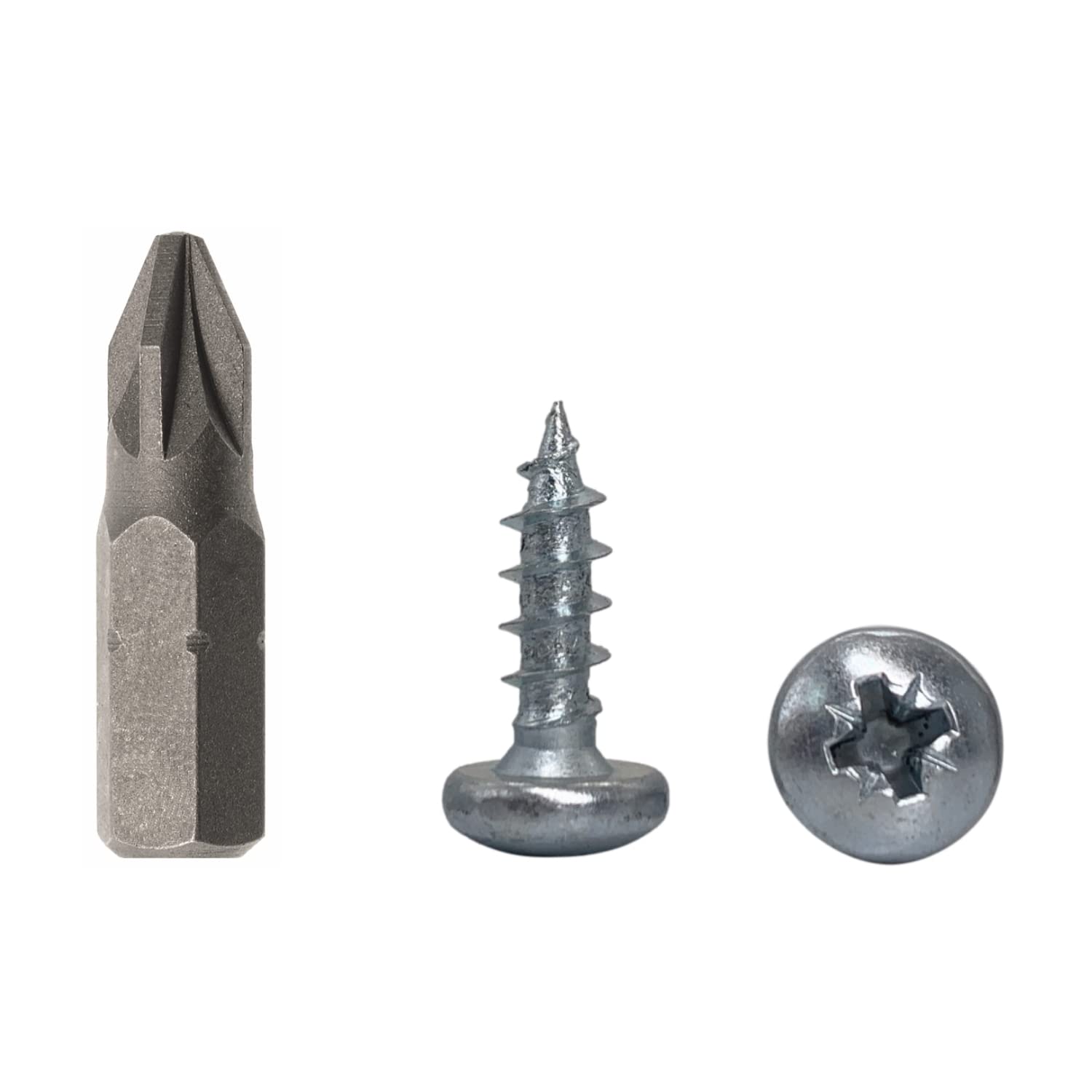 (Pack of 50 pcs) DIN 7981 Zinc Plated Steel 5.0 x 16 mm Wood Screws, Chipboard Screws with Pan Head, Universal Pozi-Drive Screw, PZ Fully Threaded (50, 5.0 x 16 mm)