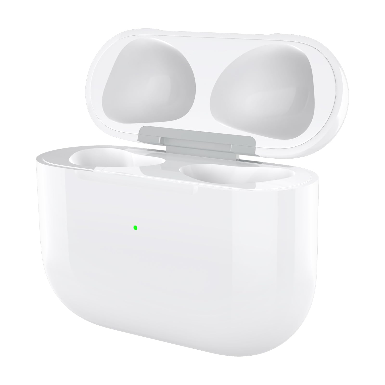 Photo 1 of Wireless Charging Case Compatible with AirPods 3rd Generation, AirPod 3rd Gen Charger Cases Replacement with Bluetooth Pairing Sync Button, 600 Mah Built-in Battery, White, No Earbuds