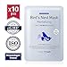 mothermade® Revitalizing Bird’s Nest Facial Mask 10 individually packaged bundle - 100% cotton Cupra sheet, Anti-aging, Anti-Wrinkle, Regenerating – BIRD’S NEST EXTRACT (5,000 ppm), Collagen, Peptides