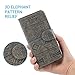 Compatible with iPhone 8 Plus Case, iPhone 7 Plus Case Premium PU Leather Wallet Case Oil Wax Elephant Pattern with Detachable Magnetic Card Holder ID Slot for iPhone 7 Plus & iPhone 8 Plus Gray