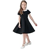 Abbyabbie.Li Girl's Short Sleeve Uniform Dresses
