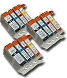 12 Chipped Compatible Canon PGI-5 & CLI-8 Ink Cartridges for Canon Pixma MX700 Printer
