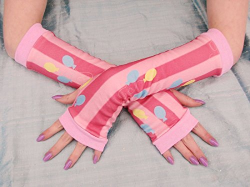 Pony pink balloons pie stripes arm warmers gloves