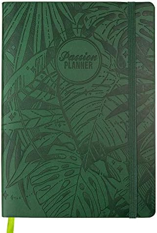 Passion Planner Small Dated Jan-Dec 2020 - Goal Oriented Weekly Agenda, Reflection Journal (A5-5.8 x 8.3 in) Sunday Start (Forest Green)