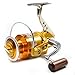 Supertrip Full Metal Aluminum Saltwater High Speed Fishing Reels Spinning Gold and Sliver Left/right Size 70