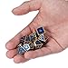TecUnite 7 Metal Polyhedral Dice Set Role Playing Game Dice Set with Storage Bag