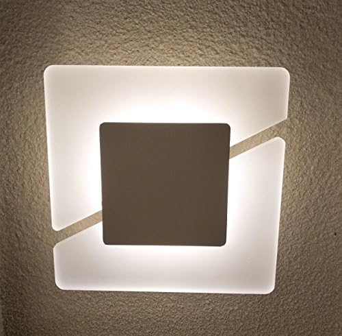 iLett 12 Wattrs Modern Acrylic LED Wall Light Fixture and Ceiling Light, 2 Sided Diagonal Design, Modern and Architectural Fixture, Instant on, 960lm, 5000K - 5200K (Cool White),100V-277V