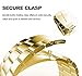 DEALELE Bands Compatible with Samsung Galaxy Watch 46mm / Galaxy 3 45mm, 22mm Stainless Steel Metal Replacement Strap for Huawei Wacth GT5 / GT5 Pro / 4/4 Pro / GT4 / 3/3 Pro / GT3 46mm (Gold)