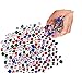 PlayO Self Adhesive Craft Jewel Stickers - 500 Pieces Bulk Adhesive Back Shimmering Craft Jewels for Crafts Supplies and Jewel Decorations