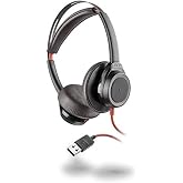 Poly (Plantronics + Polycom) Blackwire 7225 Wired USB-A Headset (Plantronics) - Black - Dual-Ear (Stereo) Computer Headset - Connect to PC/Mac via USB-A - Active Noise Canceling