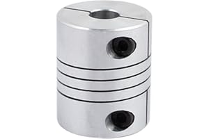 uxcell 8mm to 8mm Shaft Coupling 30mm Length 25mm Diameter Stepper Motor Coupler Aluminum Alloy Joint Connector for 3D Printer CNC Machine DIY Encoder