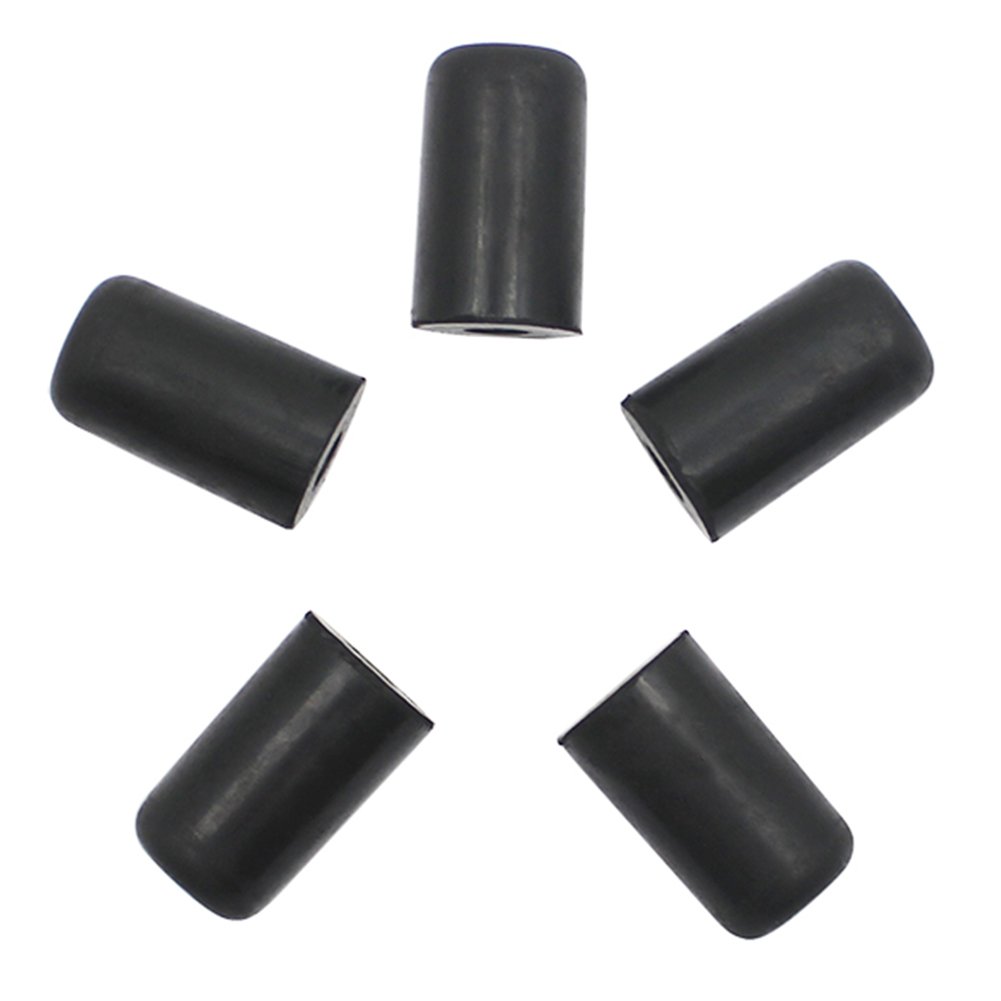 Tbest Cello Endpin Protector, 5 Pack Rubber Tips, Non-Slip Mat, Black, Small