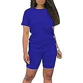 Go Mai Womens 2 Pieces Sports Outfit Tracksuit Sequin Lips&Butterfly Print Top and Short Pants with Pocket Sweatsuit Set