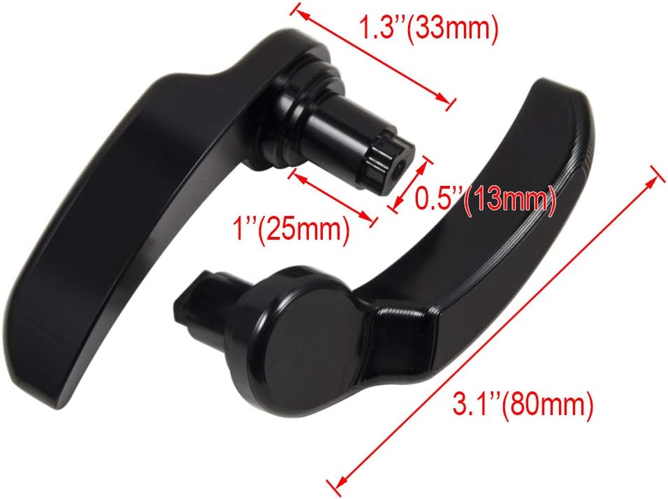 Amazicha Black Aluminum Saddlebag Saddle Bag Latch Kit Lifter Compatible for Harley Davidson Touring Road King Street Electra Glide Ultra Limited FLHR FLHT FLHX FLHTK 2014-2019: Automotive