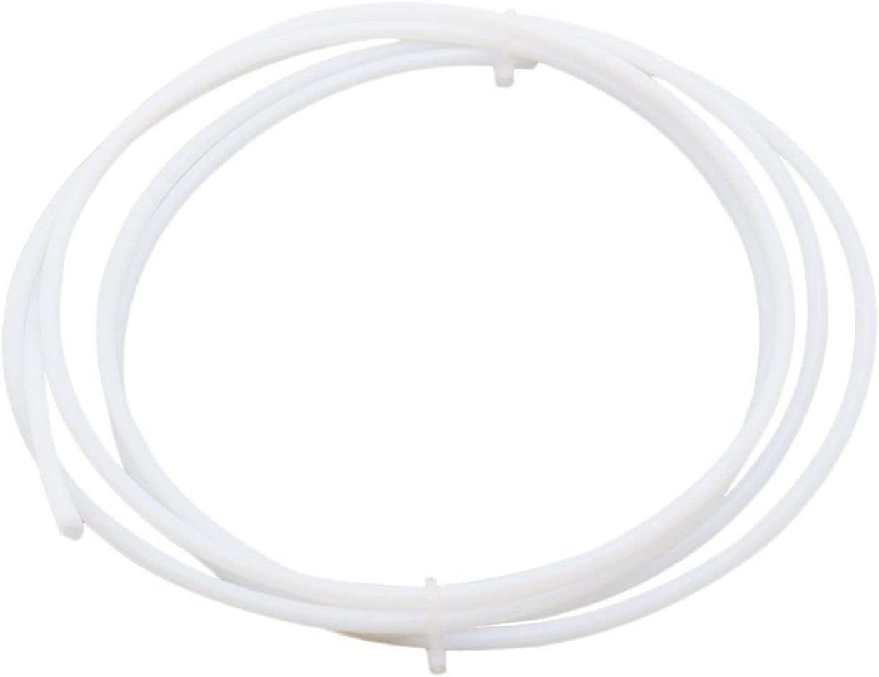 madridgadgetstore® Teflon PTFE Tube 2 Meters 2 MT 2 mm x 4 mm 2 x 4 mm for 3d printer print Anet anycubic RepRap 1.75 mm filament 1.75 mm Spare Replacement Replace Hotend Throat Ducting White