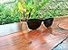 WoodofArt Wood Polarized Sunglasses For Men And Women Wayfarer Shades With Wooden Case (Black, Grey)