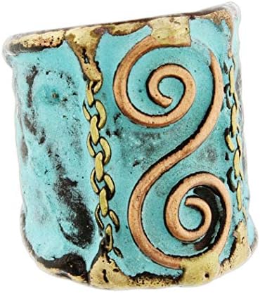 Anju Patina Cuff Ring Welded Mixed Metal Design (Madhura)