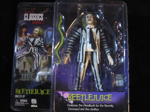 Beetlejuice with Snakes and Handbook of the Dead 7 Inch Action Figure Cult Classics Series 7 By Neca