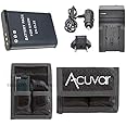 EN-EL23 Battery for Nikon + Car/Home Charger + Acuvar Battery Pouch for Nikon COOLPIX P600, S810c Camera & More Models