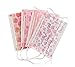 40 Pcs Cute Print Children's Disposable 3 Layer Non-woven Fabric Earloop Face Mask Flu Masks Surgical Dust Filter Mouth Cover for Girls Kids Children(Random Color)