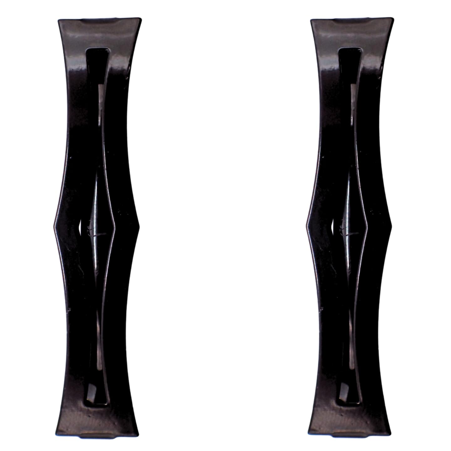 Topkids Accessories 2pcs Open style Hair Clips, Hair Barrettes, Hair Slides, Hair Grips, Hairdressing Clips, Hair Accessories for Women, Metal barrette (Obelisk, Black)