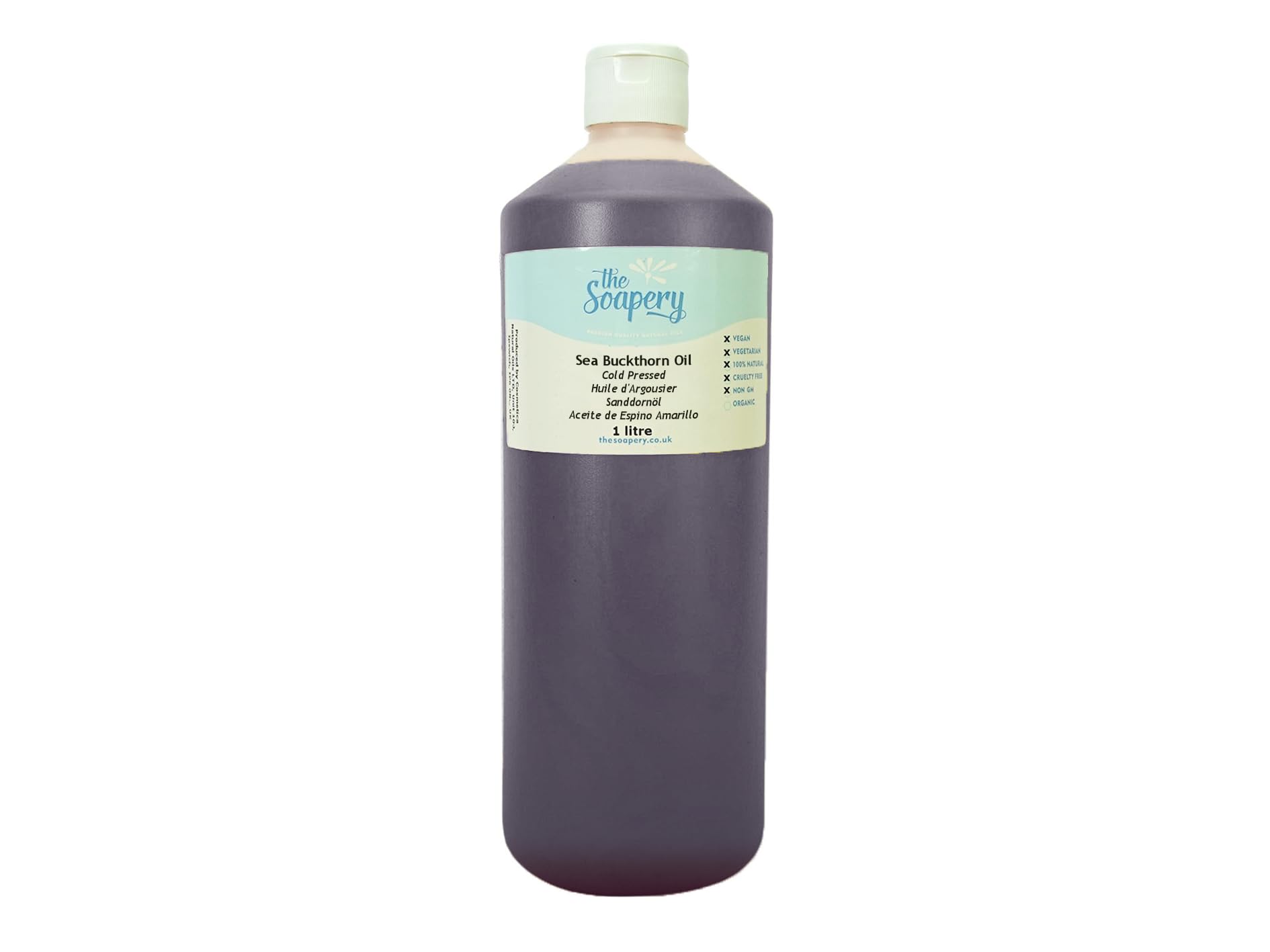 Sea Buckthorn Oil 1 litre - Cold Pressed, Virgin - 100% Pure and Natural