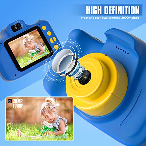 Peradix Fotocamera per Bambini,1080P HD Mini Telecamera per Bambini con Scheda SD 32 GB,Fotocamera per Bambini Giocattolo Selfie Macchina Fotografica Videocamera per Bambini Regalo Oltre 3 Anni