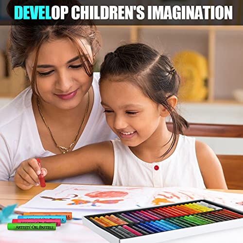 Oil Pastels, Oil Pastels 50 Color Oil Pastels For Kids Chalk Pastels Pastel Professional Painting Crayon Doodle Art For Artists, Kids, Students, Beginners Kids Art Supplies Oil Pastels