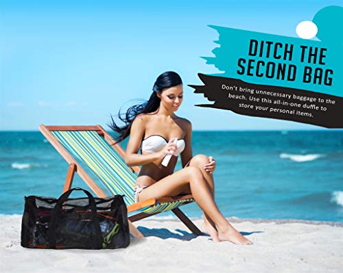 Dive Bag Mesh Duffle Bag - Scuba Bag for Diving Equipment - Extra Large Scuba Diving Gear and Snorkel Bag Mesh Duffel Bag - Ideal Dive Gear Bag and Fin Bag for Water Sports - Thumbnail 4