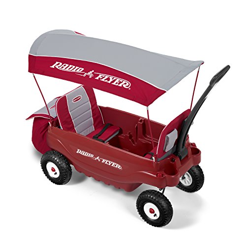 Radio Flyer Build-A-Wagon Plastic - Air Tires, Canopy, Storage, Seat Pads, Sport Fashion
