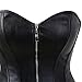 Kranchungel Women's Punk Rock Faux Leather Corset Retro Goth Waist Cincher Basque Bustier