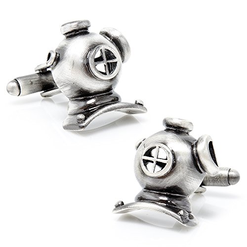 Mens Plated Scuba Diving Helmet Cufflinks Mens Plated Scuba Diving Helmet Cufflinks