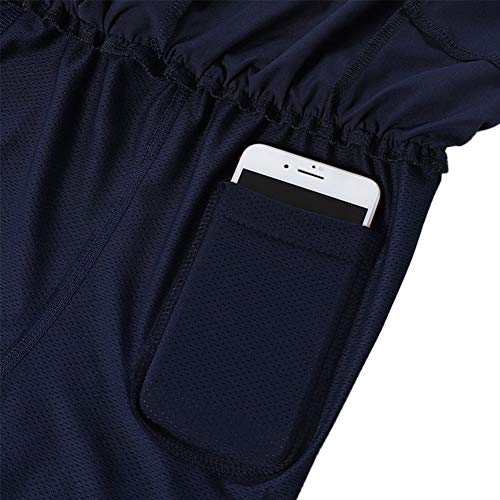 GITVIENAR Hardloopbroek voor heren, kort, 2-in-1 sportbroek voor heren, met ritssluiting, sneldrogende hardloopshorts… - Image 7