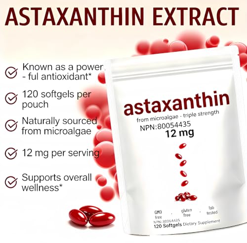 Astaxanthin 12mg 120 pieces per package