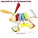 Daisy Puppy Design Infant Baby Crib Mobile Ornament Hangings Rattle Toy Spiral Activity Bar Plush Animal Stroller and Travel Toy for Pram with Safety Mirror and Teether