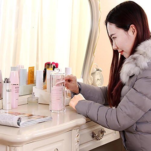 New 17cm x6.8cm Round Acrylic Container Storage Case Make up Cotton Pad Box Nail Art Remover Paper Wip Transparent Wholesale