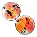Pair - Poppy Fields Glass Essential Oil Ear Plugs Organic Handmade Ceramic double-flared body jewelry