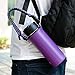 QeeLink Handle for Hydro Flask - Security Design - Wide Mouth Water Bottles Carrier - Includes Paracord Survival Strap with Compass Fire Starter Whistle (Purple)
