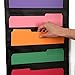 Hanging File Organizer + 2 Hangers; Wall or over Door Mount [Black]
