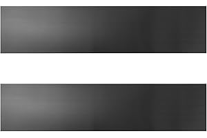 Angoily Self-Adhesive Door Kick Plates, Stainless Steel Kick Plates for 36-Inch Doors, Black, 8” x 34” (Pack of 2)