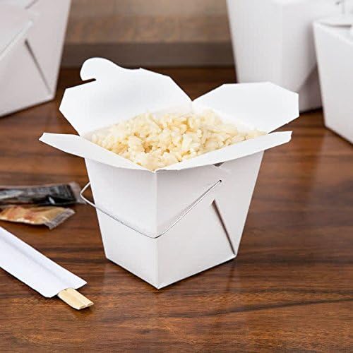 DHI - Chinese Take Out Food Boxes With Wire Handle - 16 oz - Pack of 50