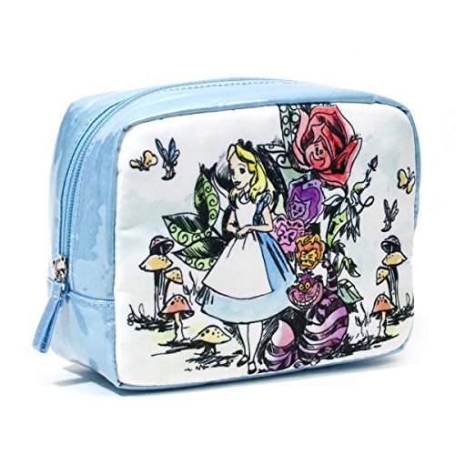LONDON SOHO NEW YORK Disney Collection Alice In Wonderland Organizer Cosmetic Bag, Alice and Cheshire Cat