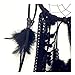Dremisland Dream Catcher Handmade Traditional White Feather Wall Hanging Car Hanging Home Decoration Ornament Decor Ornament Craft Gift (Black)