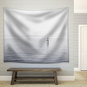 Seascape with Mist - Fabric Wall Tapestry Home Decor - 51x60 inches