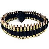 Tactical 63" 100 Rounds Rifle Pistol Shotgun Bullet Cartridge Ammo Belt Bandoleer Shell Holder Hunting Shooting for .308 Win .300 Win 30-06 7.62x54R .44 .45 .460