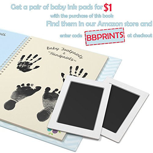 Baby Memory Book for Boys First Five Years, Record Your Child's Development in a Keepsake Journal, Modern Photo Album and Baby Shower Guestbook, 9 x 11.5 Inches