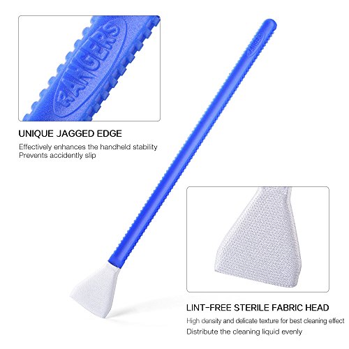 Rangers 12pcs Dry APS-C Sensor Cleaning Swab and 15ml Cleaner Solution for DSLR CCD CMOS Camera, Lens, Glasses. Vacuum Packaging, Lint-free Sterile Fabric