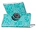 iPad Air Case,ULAK Synthetic Leather Case Cover for Apple iPad Air iPad 5 (2013 Model) With Inbuilt 360 Rotating Stand and Automatic Wake/Sleep Function (Aqua Blue Flower)